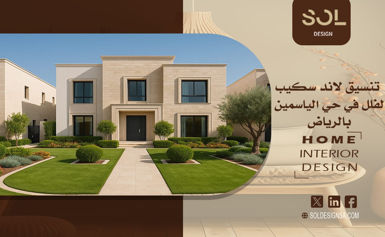 تنسيق لاند سكيب لفلل في حي الياسمين بالرياض