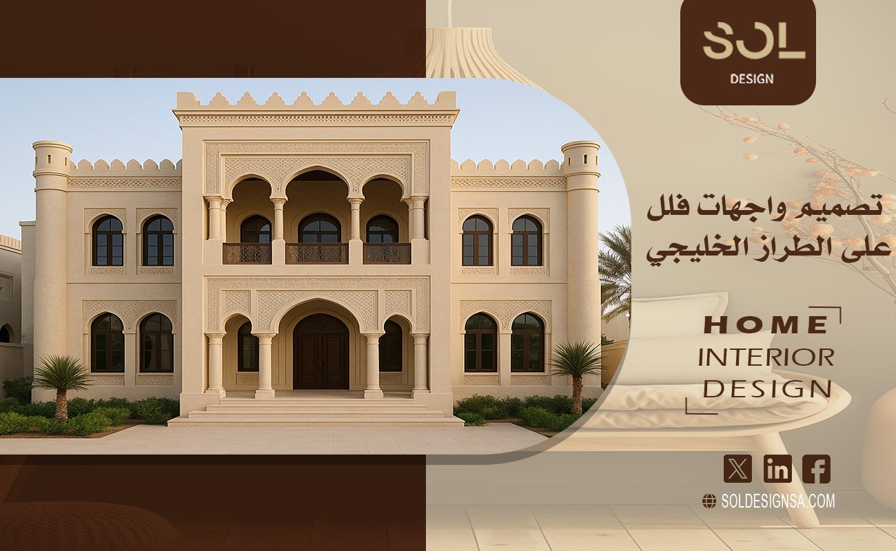 تصميم واجهات فلل على الطراز الخليجي