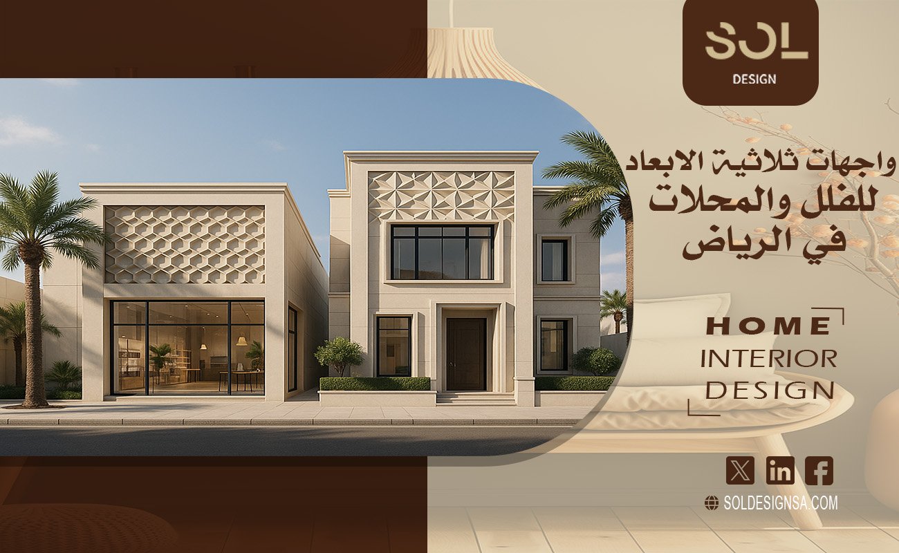 واجهات ثلاثية الابعاد للفلل والمحلات