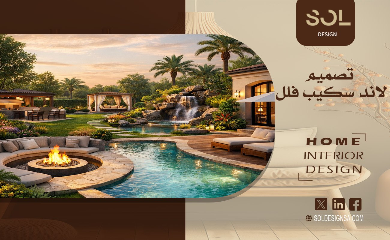 تصميم لاند سكيب فلل