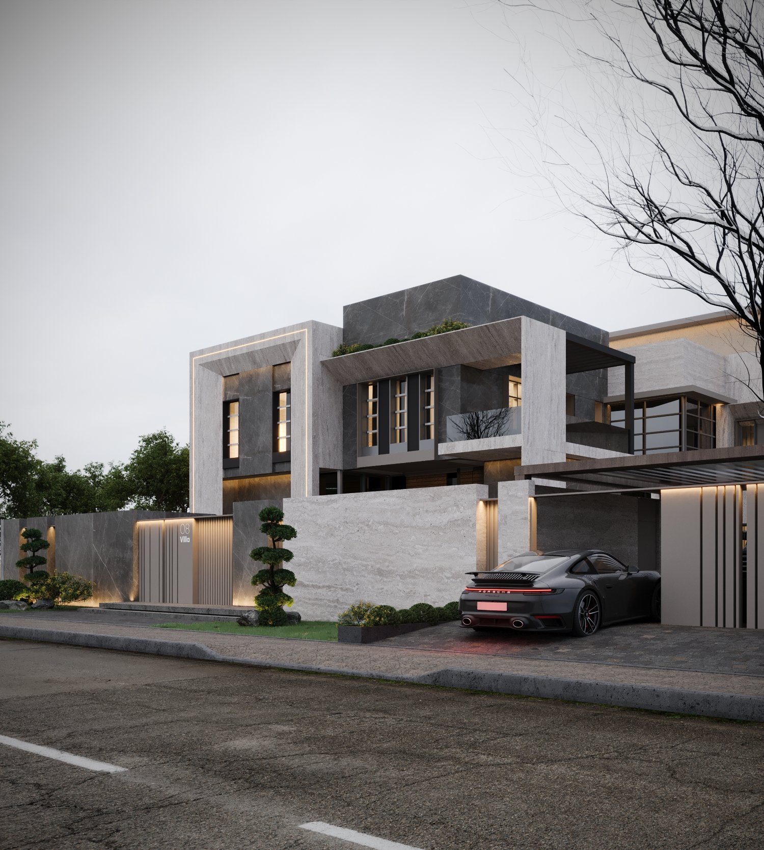 تصميم واجهة فيلا الرياض