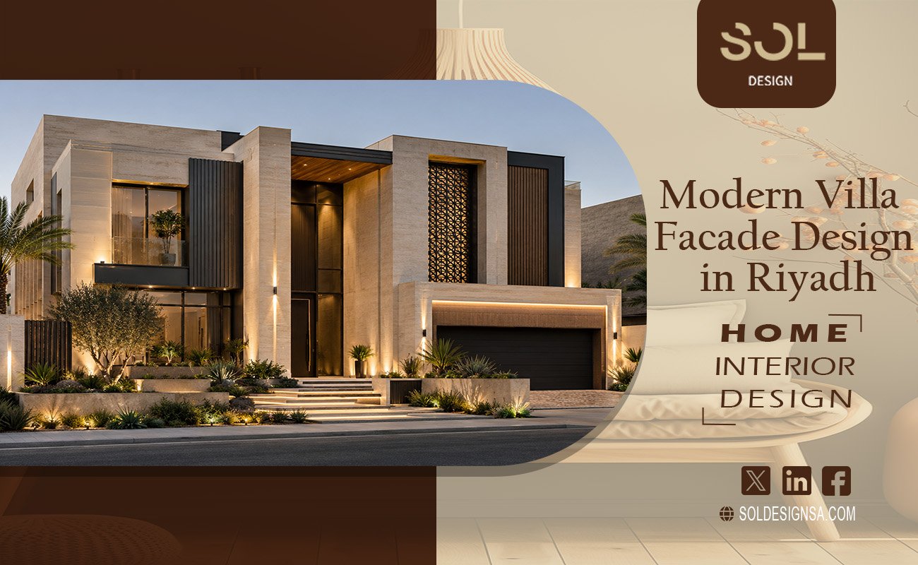 Modern Villa Facade Design in Riyadh