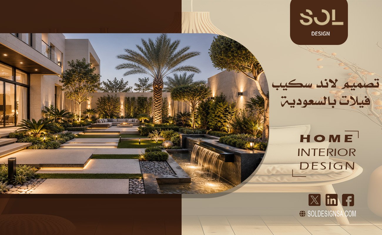 تصميم لاند سكيب فيلات بالسعودية