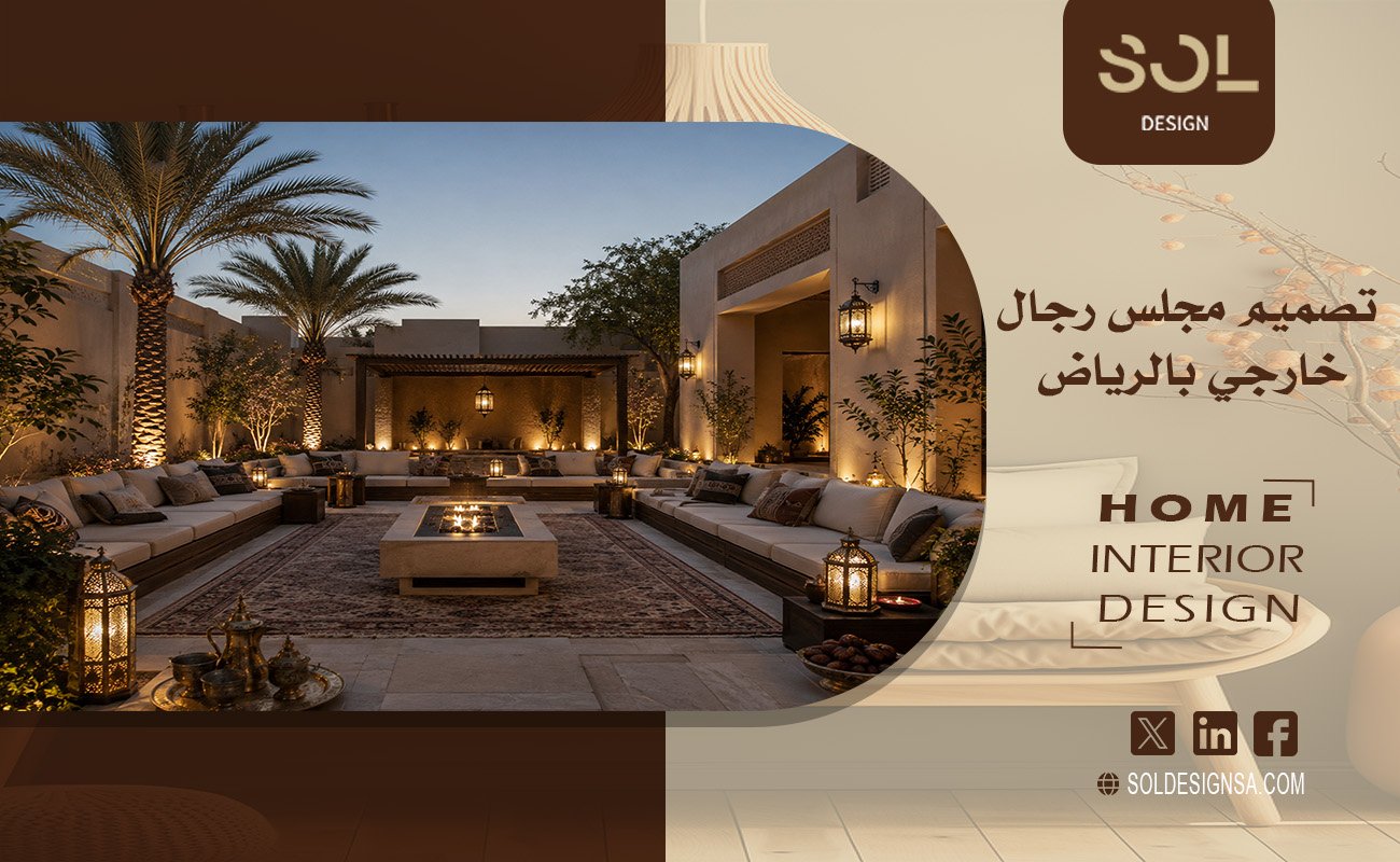تصميم مجلس رجال خارجي بالرياض